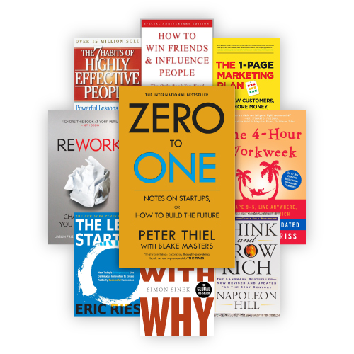 Top, 9, Books, Entrepreneurs, business, success, Zero to One, Rework, 4-Hour Workweek, The Lean Startup, How to Win Friends and Influence People, One Page Marketing Plan, Think and Grow Rich, The 7 Habits of Highly Effective People